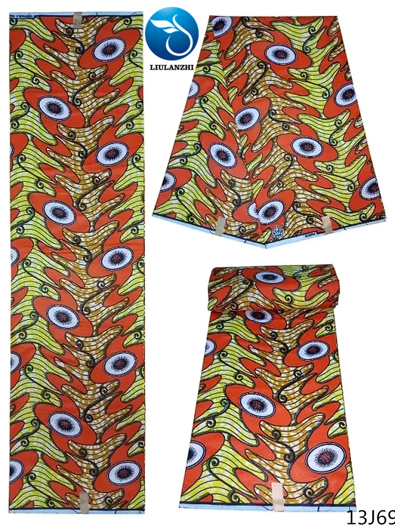 LIULANZHI красная Java восковая ткань 100% хлопок настоящая вощеная Анкара для вечеринки