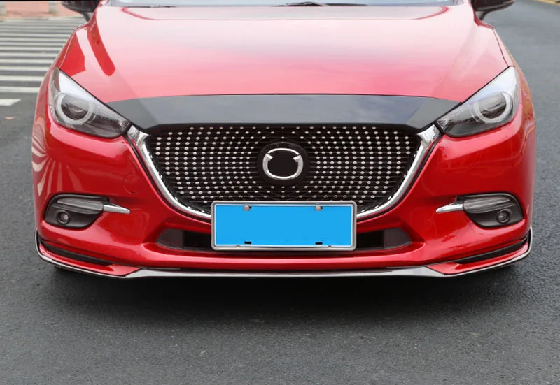 Для Mazda 3 Axela sedan- Передний Комплект кузова ПУ бампер спойлер и боковые юбки расширитель сплиттер Плесень Автомобильный Стайлинг