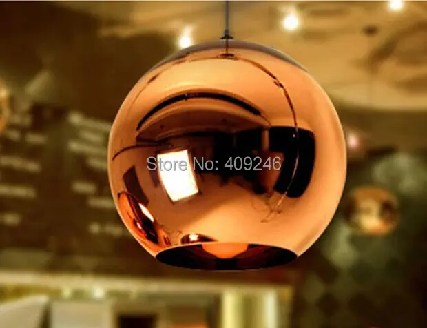Зеркальный стеклянный подвесной светильник в форме шара потолочная лампа с