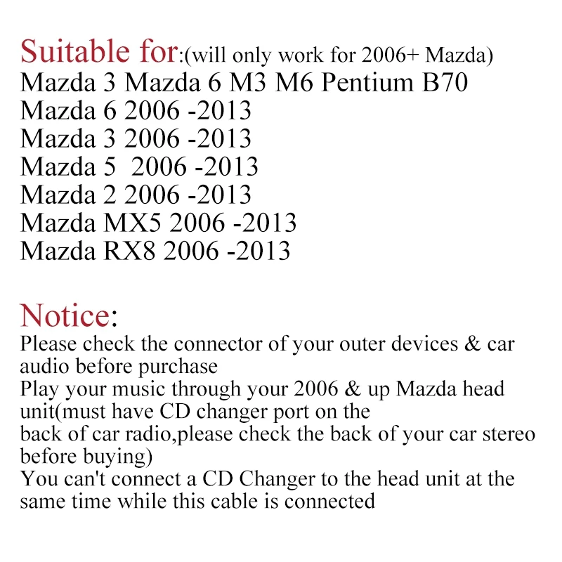 SITAILE Автомобилей 3.5 мм AUX Аудио CD Интерфейс Кабель-Адаптер для Mazda 2 3 5 6 2006-2013 1.5 М