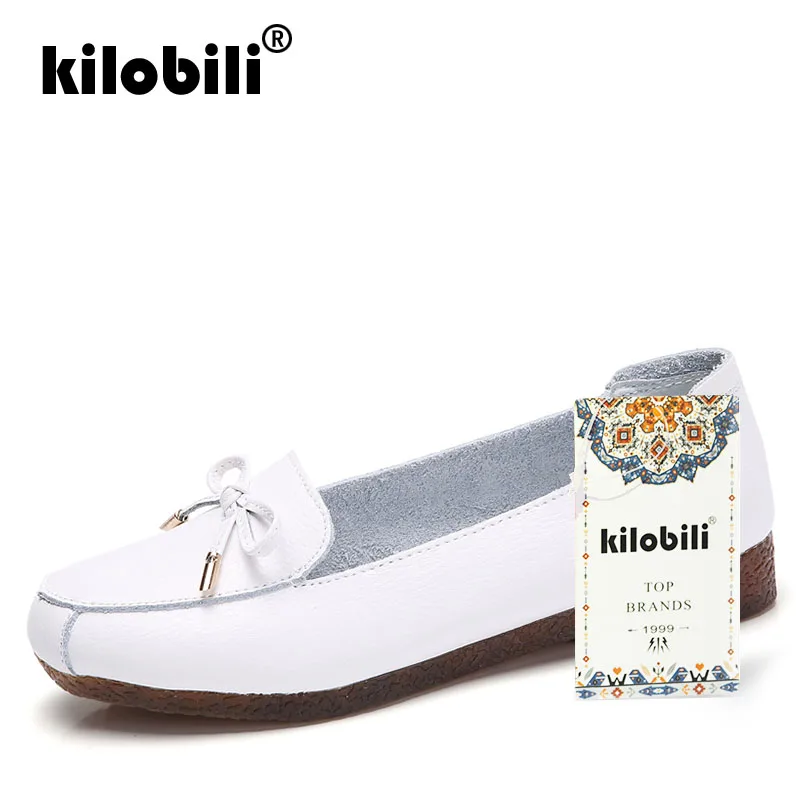 Kilobili/2019 г. весенние женские балетки на плоской подошве обувь из натуральной кожи
