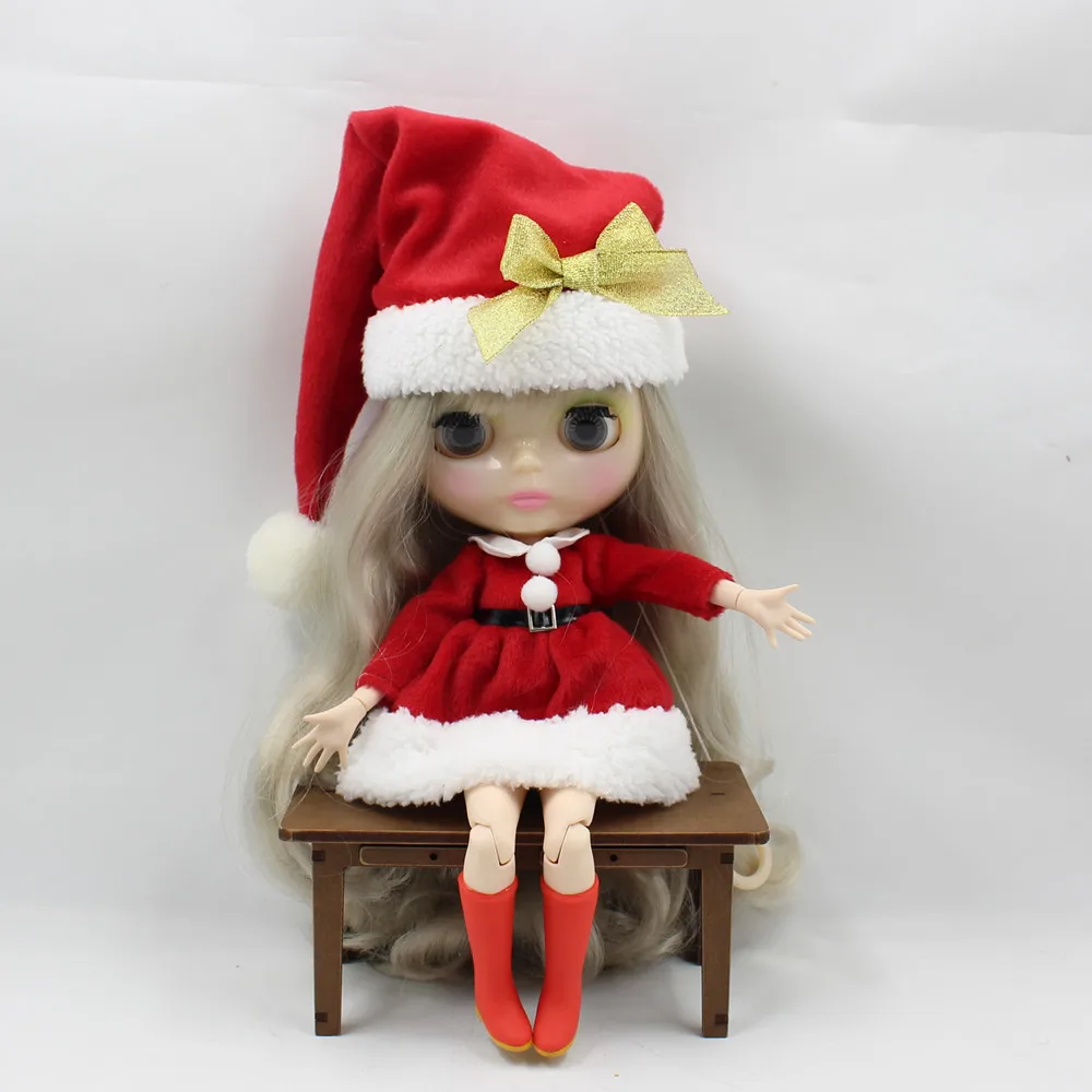 DBS Blyth кукла ледяная игрушка рождественское платье с шляпой красный Новогодняя