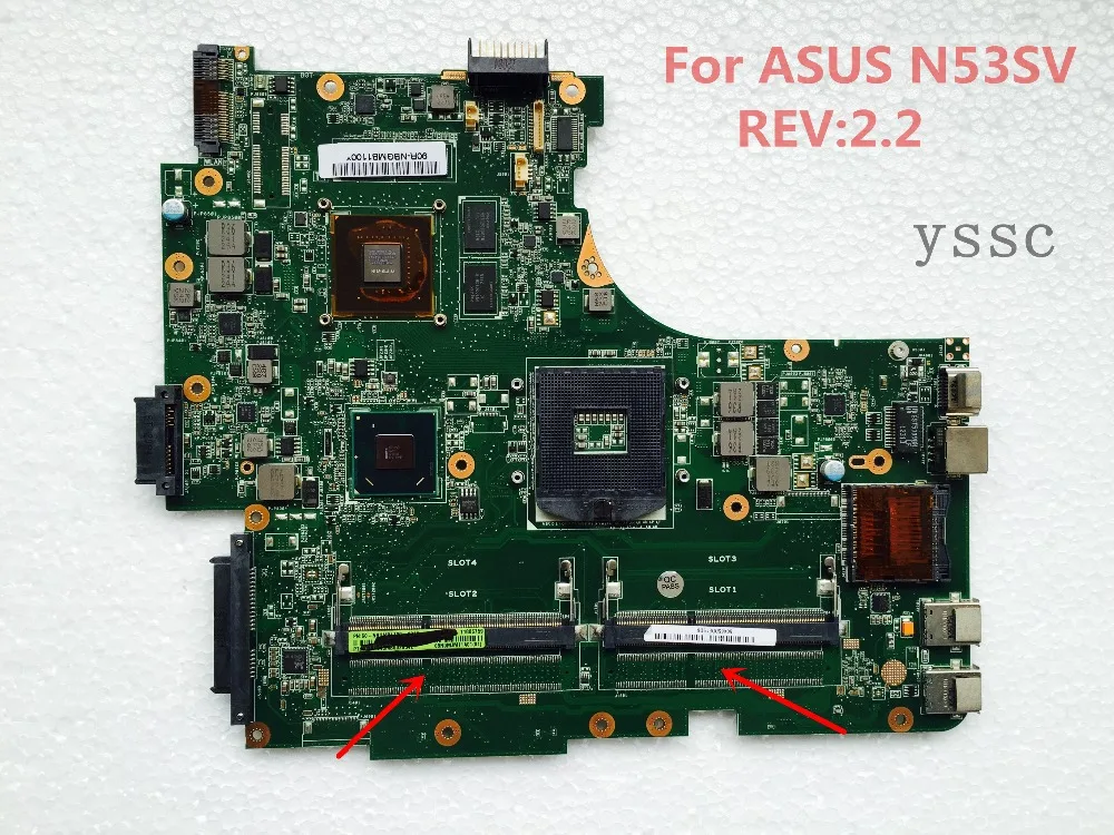 Новый для Asus N53SV N53SN N53SM материнская плата (для NVIDIA N13P GL2 A1 видеокарты) Гарантия: 90