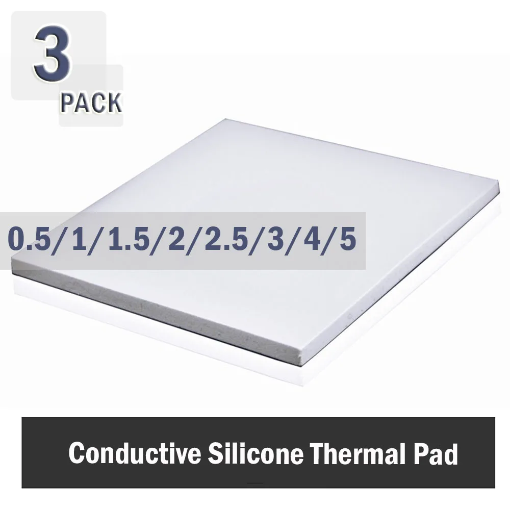 

3 шт., термопрокладки для ЦП, 0,5 Х100 мм, 1,5 мм, 1 мм, 2,5 мм, 2 мм, мм, 3 мм, 4 мм, 5 мм