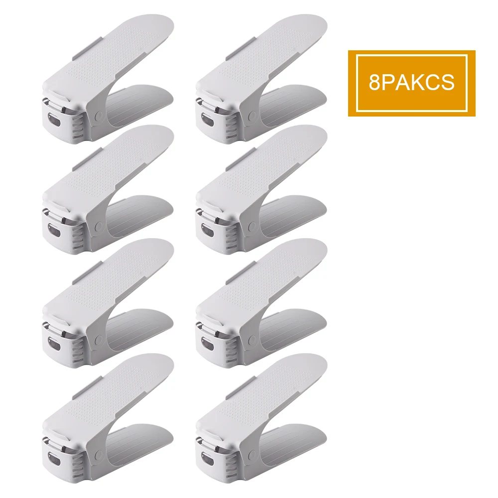 8 шт. органайзер для обуви двойные полки полка гостиной экономия места Прямая