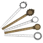 Основание для закладки 20 мм, 18x25 мм, 2 шт., под античную бронзу, серебро, Винтаж, Металл Закладка-линейка, кабошон, закладки-камеи