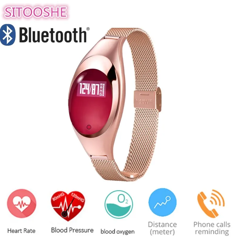Женские и мужские Смарт-часы Z18 Bluetooth браслет кровяное давление кислород монитор