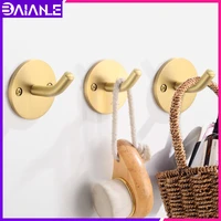 robe hook brass gold coat hook rack wall mounted decorative bathroom hooks for towel key bag hat clothes hangers creative