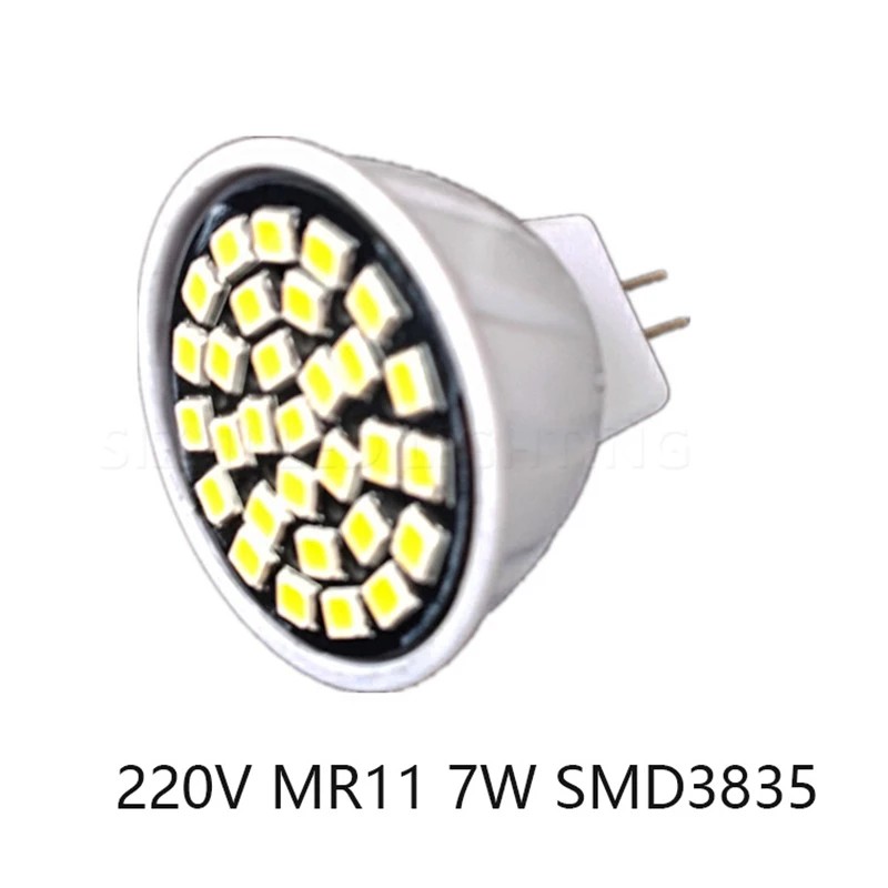 1/10X MR11 Светодиодная лампа 35 мм Диаметр 5 Вт 3014SMD 220 В теплый/холодный белый яркий