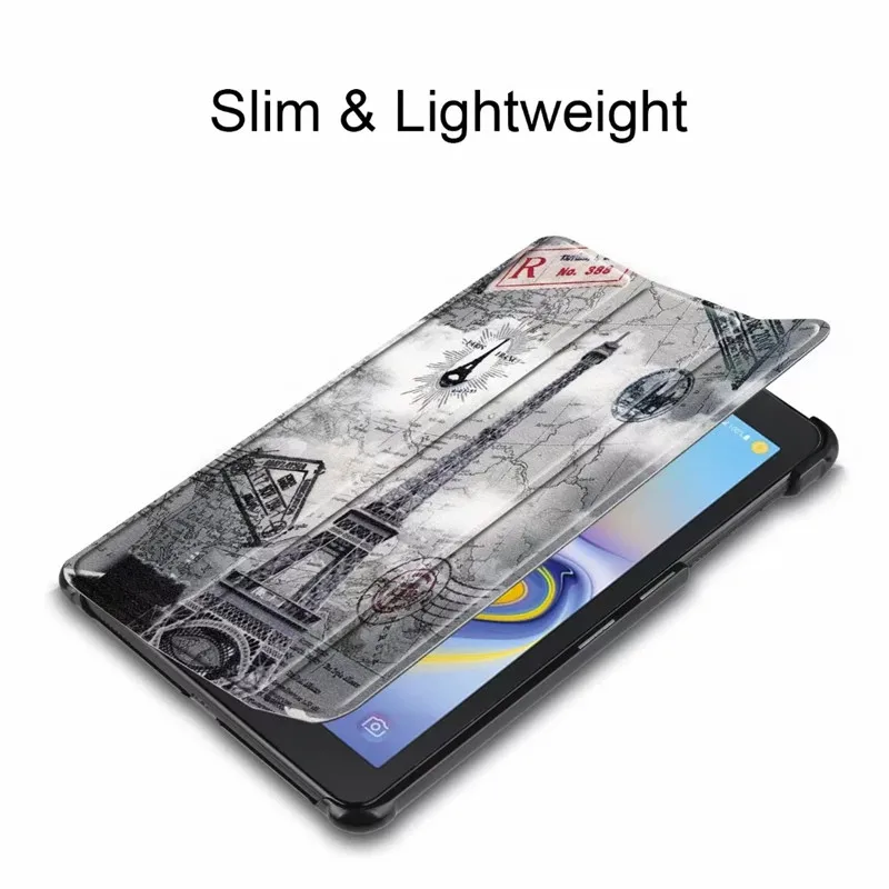Slim Print PU Leather Stand Case For Samsung Galaxy Tab A 8.0 T387 SM-T387 2018 inch Magnetic Smart Tablet Cover+Film+Stylus | Компьютеры