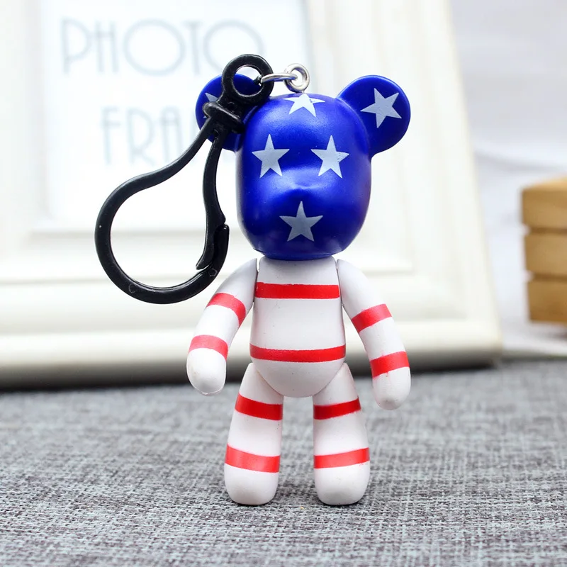 Корейская цепочка для ключей teddy bear Мужская творческая дамское кольцо с