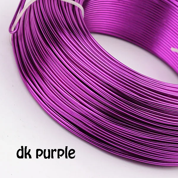 Dark Purple 0,5 кг анодированная художественная алюминиевая проволока 1,5 мм 14 Калибр 105 м 115yd цветные украшения Мягкая металлическая проволока постоянные цвета - Цвет: Dark Purple