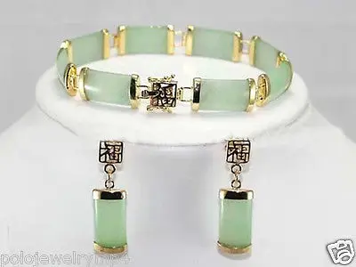 Горячая продажа-Новые ювелирные изделия натуральный зеленый нефрит браслет