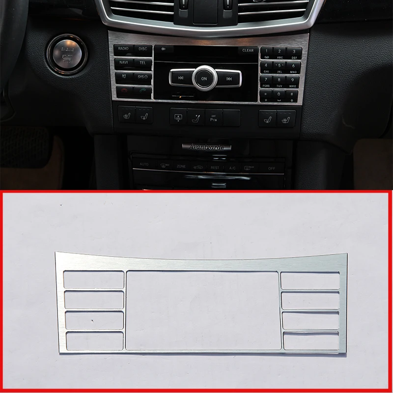 

For Mercedes Benz W212 E E-Class AMG 2011-2015 Aluminum Interior Center Console Button Panel Switch Panel Cover Trim Accessory
