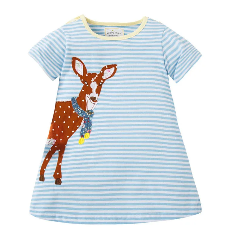 Jumping beans top brand Girls dress new cotton children girl clothes with printed fashion kids princess dresses for summer wear | Детская