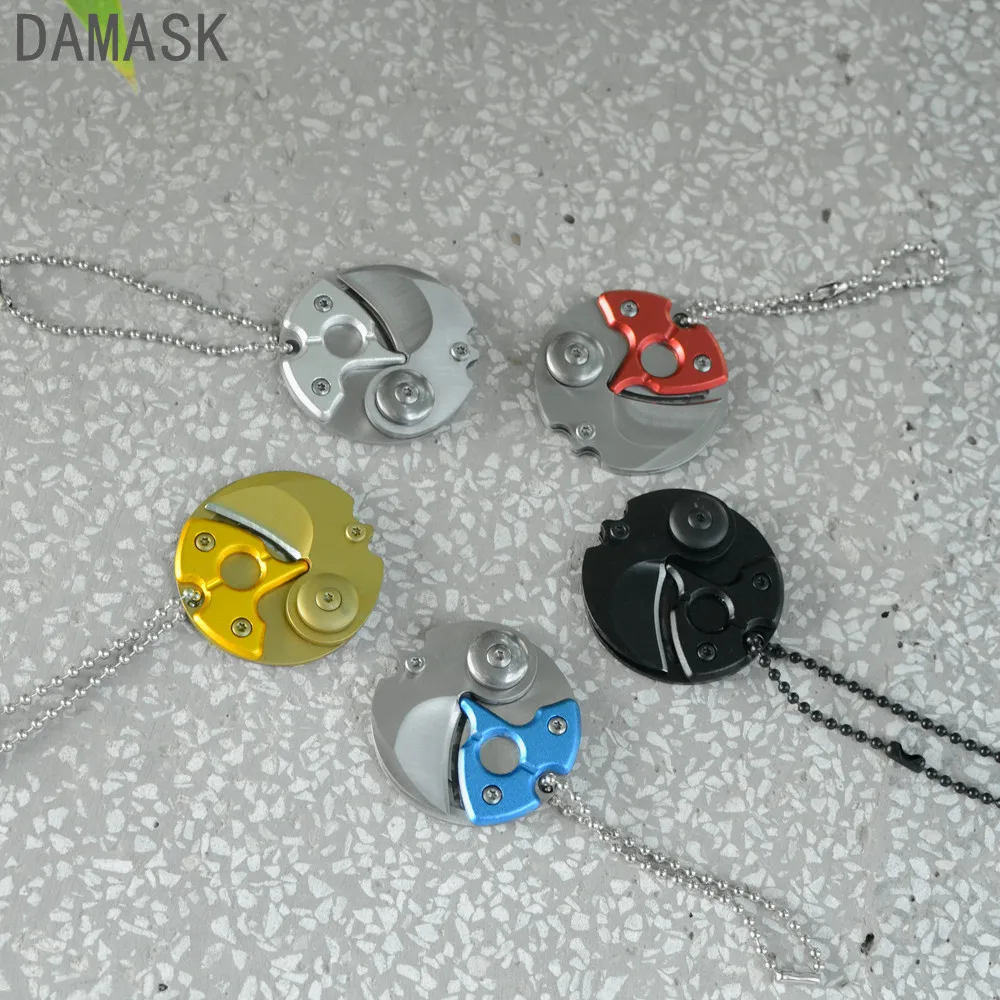 DAMASK брелок для ключей Монетный Нож EDC портативный карманный нож охоты выживания