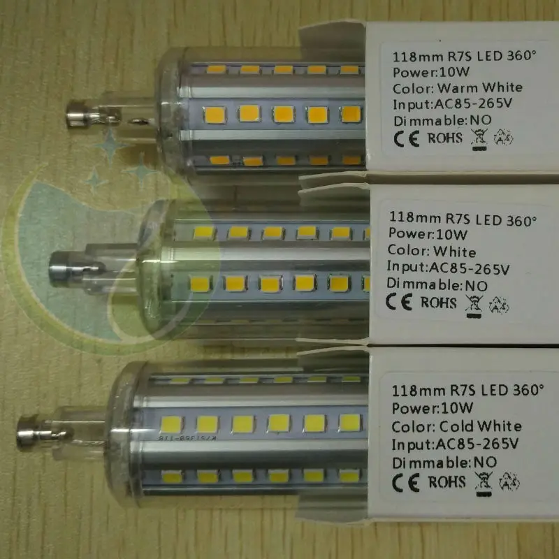 Диммируемая лампа R7S светодиодный Кукуруза 2835 SMD 78 мм 118 135 189 свет 5 Вт 10 12 15 замена