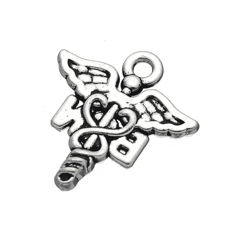 EUEAVAN 30 шт. цинковый сплав Caduceus дизайн шарм BSN ювелирное изделие в поисках