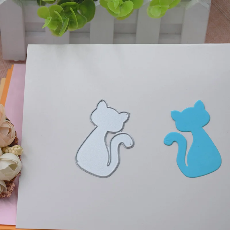 Кошка рисунок «hello kitty» DIY высечки шаблон металла сталь трафареты для пресс-формы Скрапбукинг Декоративные тиснение костюм карты подарок