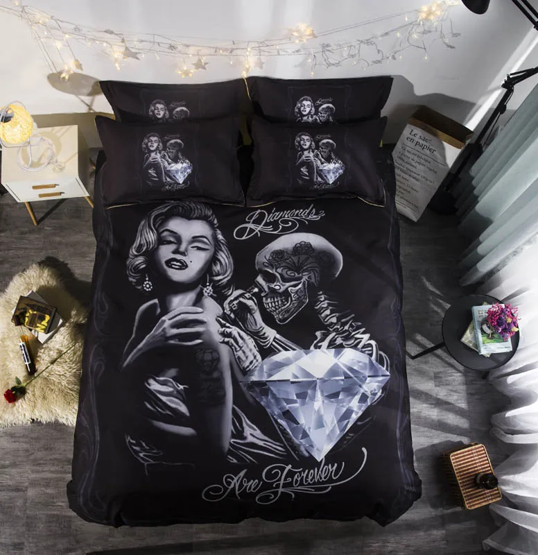 HD Digital Printing 3d Bedding Sets Bed Linens Quit/Duvet Cover Set Sheet 3/4 PCS Queen King Wolf Cat Animals bedcloths | Дом и сад