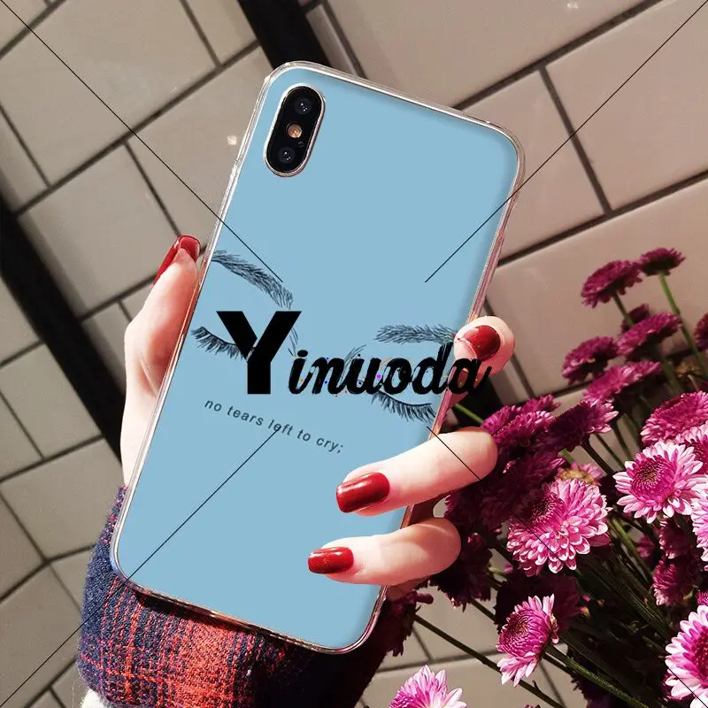 Yinuoda красивые ресницы для бровей DIY чехол телефона оболочка Apple iPhone 8 7 6 6S Plus X XS MAX 5 5S
