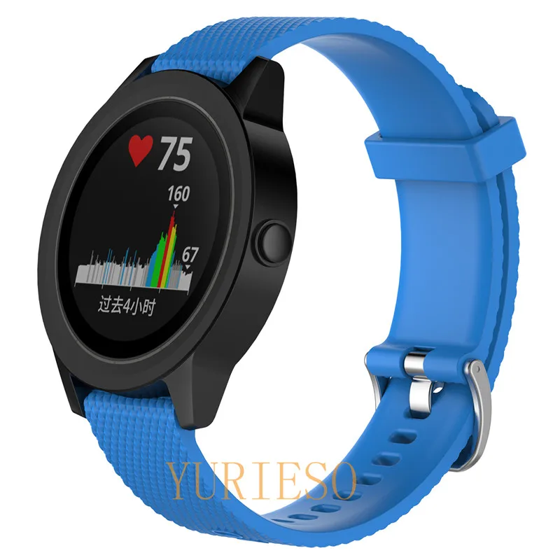 50 шт. мягкий сменный силиконовый ремень для Garmin vivoactive3 vivomove HR умный Браслет для GARMIN Vivoactive 3