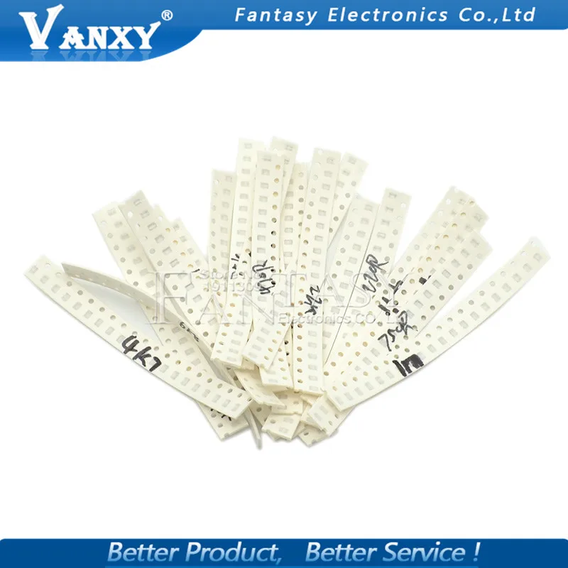 20 стоимость* 20 шт = 400 шт 0805 SMD Резистор Комплект 1% 1 Вт/8 Вт(10 Ом~ 1 м ом) компонент diy Образцы комплект и