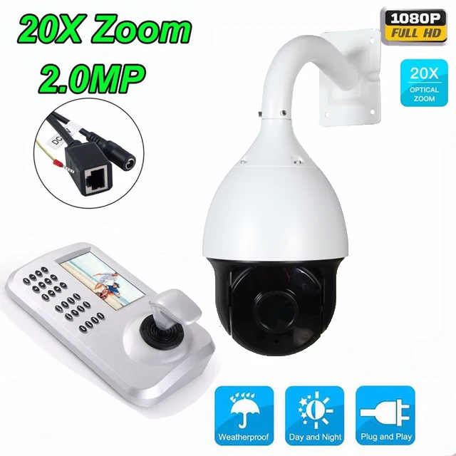 

20x Optical Zoom HD 1080P 2MP Medium/high Speed dome Camera CCTV PTZ IP Camera Outdoor with Keyboard Controller Camera kit
