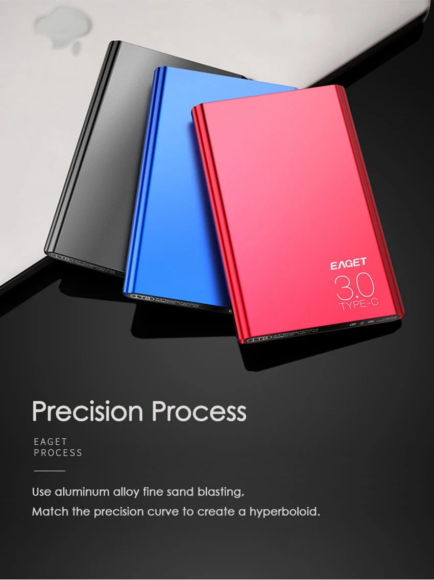 Eaget G70 2," USB 3,0 Металлический внешний жесткий диск 2 ТБ 1 ТБ HDD disco duro externo Портативный Тип type-C для компьютера/ноутбука/Mac/PS4/игры