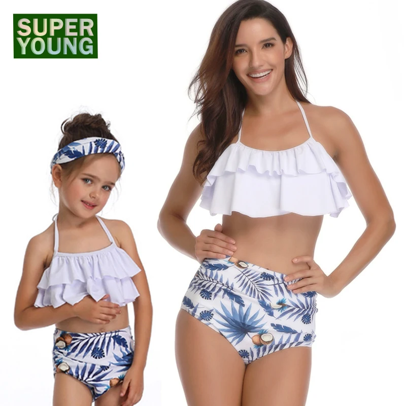 Детские Семейные купальники привлекательный женский купальник комплекты для