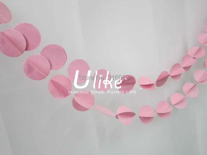 2 м 3D свадебный фон висит бумага украшения ну вечеринку светло розовый гирлянда