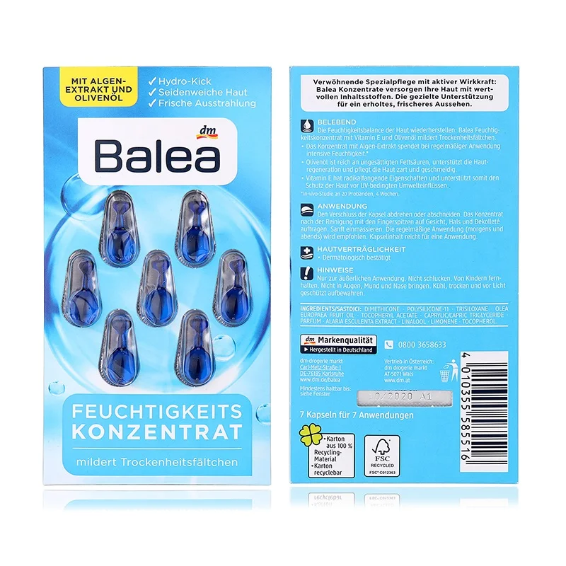 Сыворотка для лица и глаз Balea концентрат влаги повышает эластичность сухой кожи