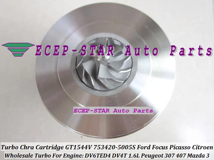 Картридж TURBO CHRA GT1544V 753420 5005S для FORD Focus CITROEN C4 C5 Peugeot 307 407 DV4T DV6TED4 1 6 л Hdi|c4 wheels|c4 citroenc4 |