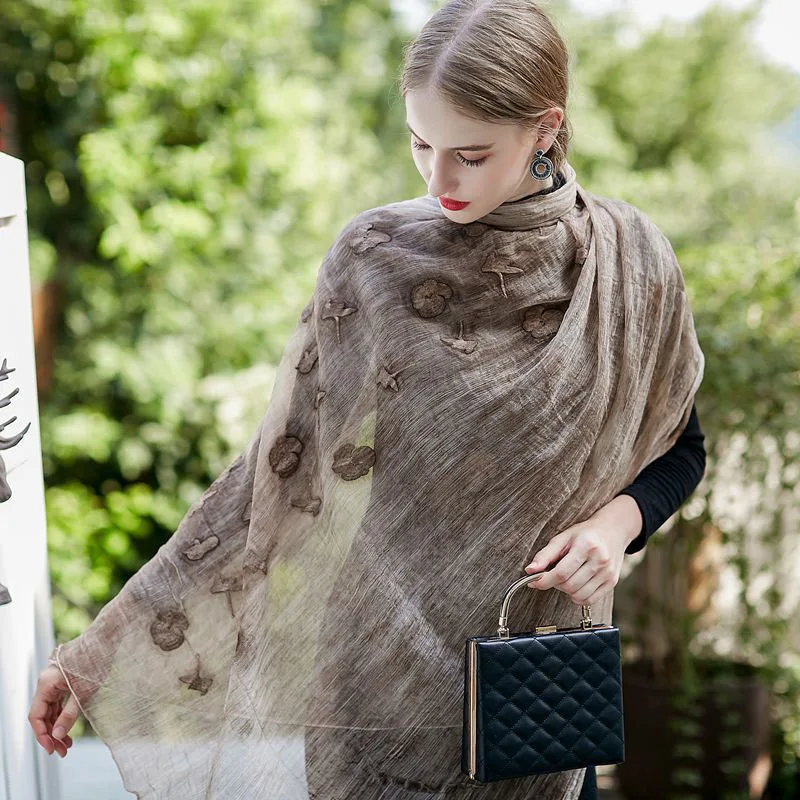 Настоящий Шелковый шарф в Для женщин Шарфы для Свежий правда Цветок Бандана