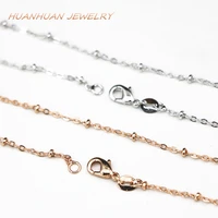 1 5mm coppper stainless steel link chain necklace for women round choker new trendy christmas party gifts jewelry 18inch b3375