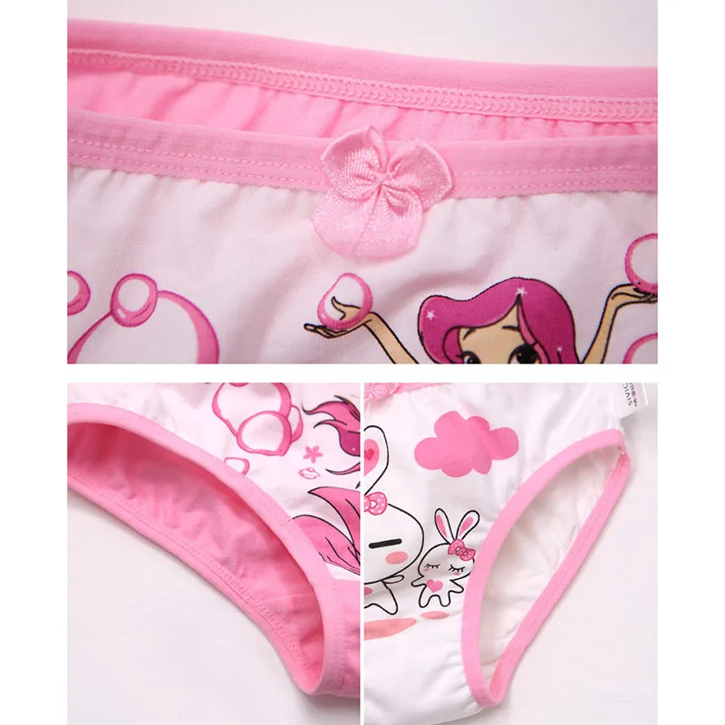4 шт./лот новые модные детские трусики нижнее белье для девочки милые с мультяшным