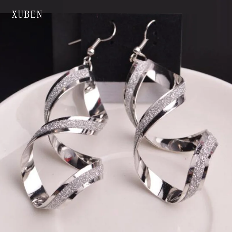 XUBEN матовые Спиральные серьги brinco Natal с шляпой для женщин|brinco natal|brinco brincoearrings earring |