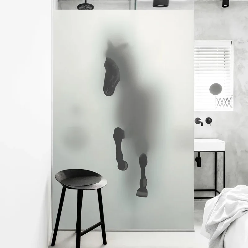 3D арт лошадь олень витражная Пленка Конфиденциальности наклейки на окна