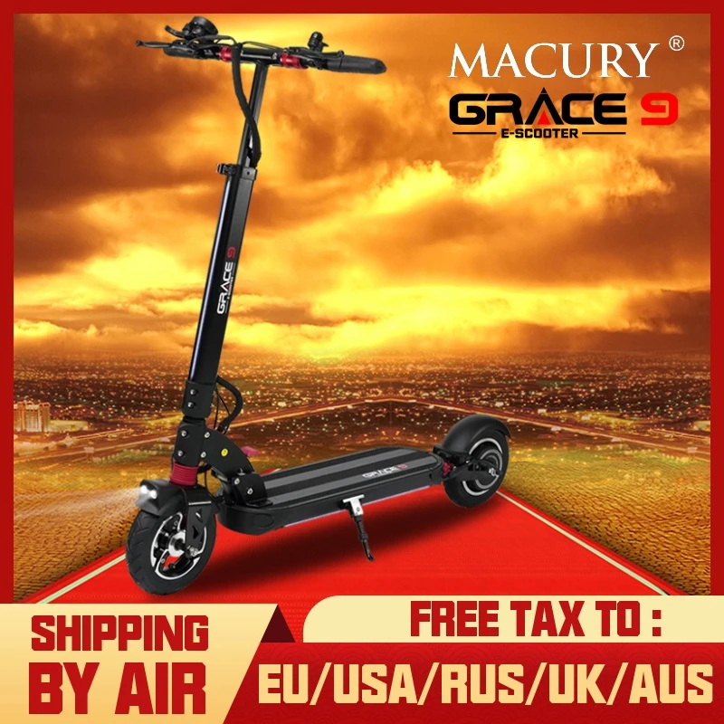Macury GRACE9 электрический скутер GRACE 9 Ховерборда 2 колеса 8 дюймов 48V600W взрослых Zero 9 8,5 легкий мини складной ZERO9 T9