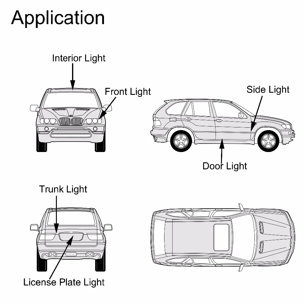 AGLINT 2 шт. светодиодный T10 автомобильные лампочки CANBUS для w5w Нет ошибок 54 SMD 194 168 свет
