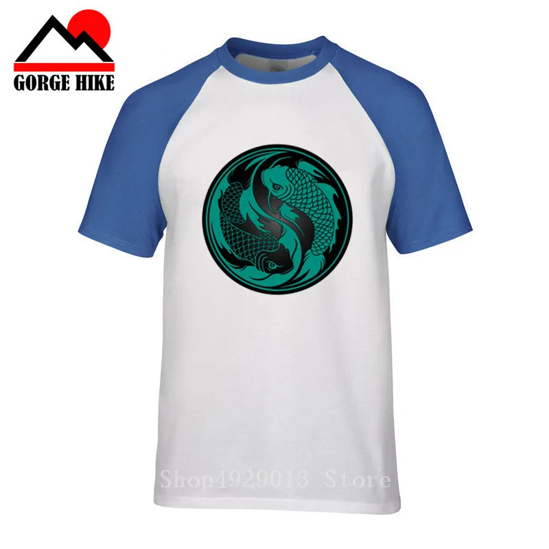 Новинка 2019 футболка для карпа Tai Chi Yin Yang мальчиков в стиле Харадзюку ярко-голубая