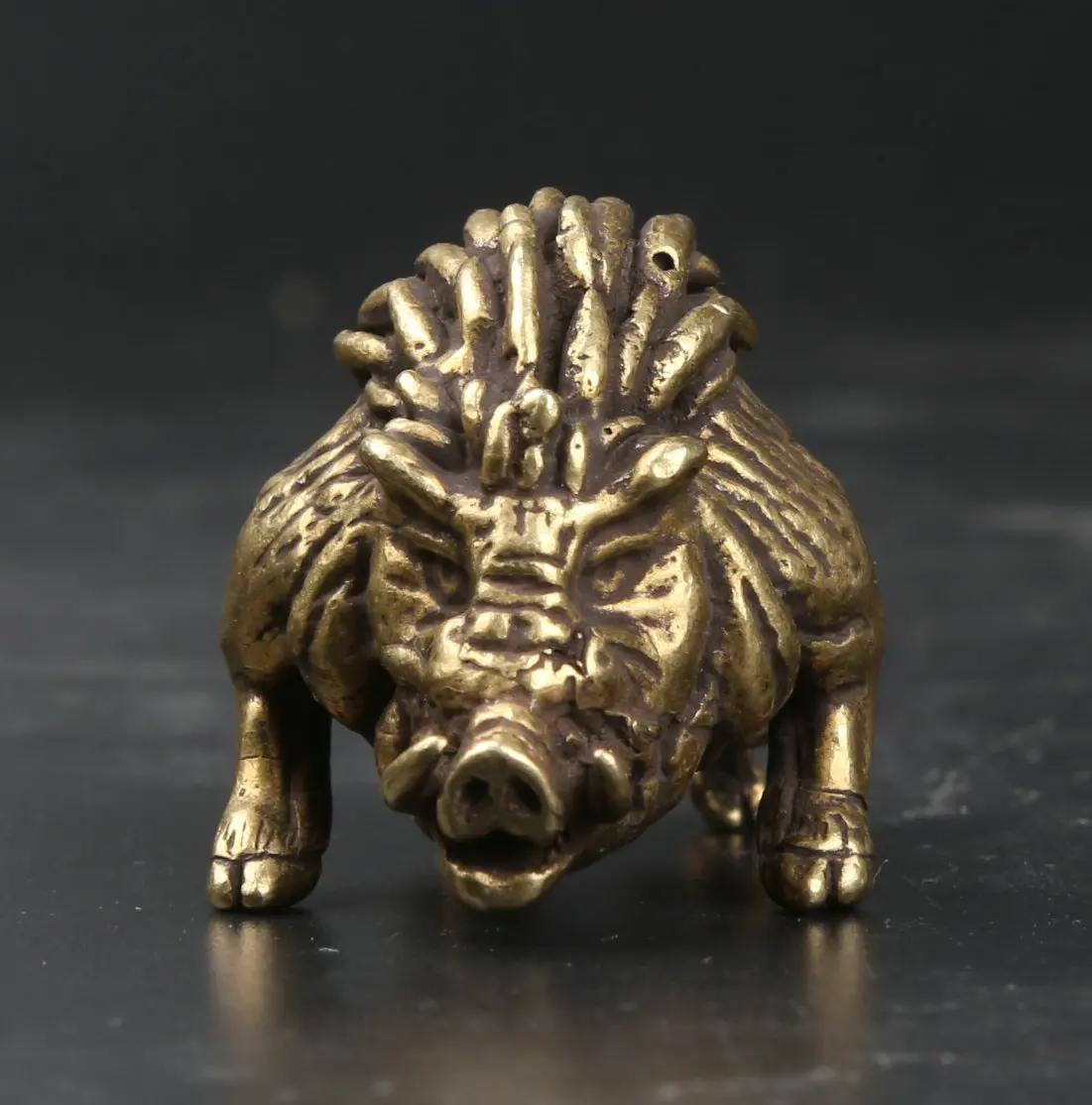 54MM/2.1&quot Collect Curio Rare Chinese Fengshui Small Bronze Exquisite Boar Wild Sus Scrofa Statue Statuette 123g | Дом и сад