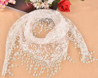 

New Women's Soft Lace e Wrap Shawl Chiffon Scarf Long Voile Stole Scarves