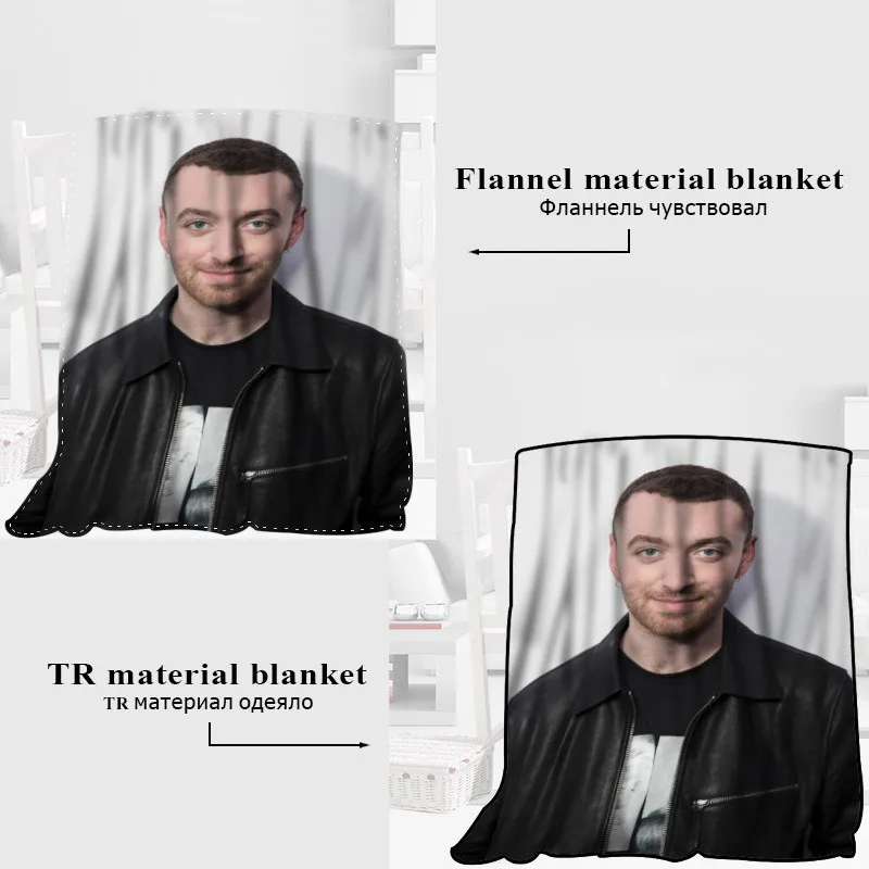 Одеяло Sam Smith с 3D принтом мягкое покрывало для дома/дивана/постельного белья