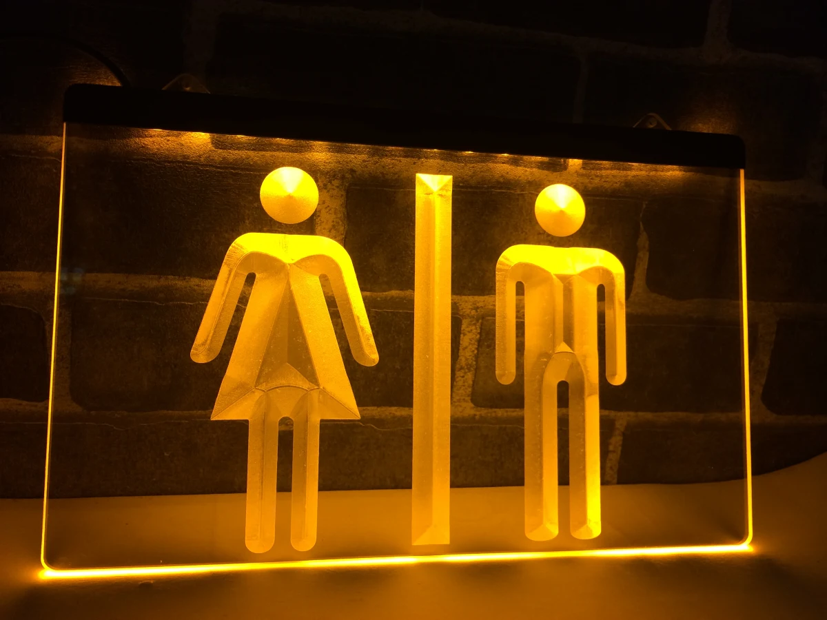 LB219- Toilet Washrooms Restrooms Display Light Sign home decor crafts | Дом и сад