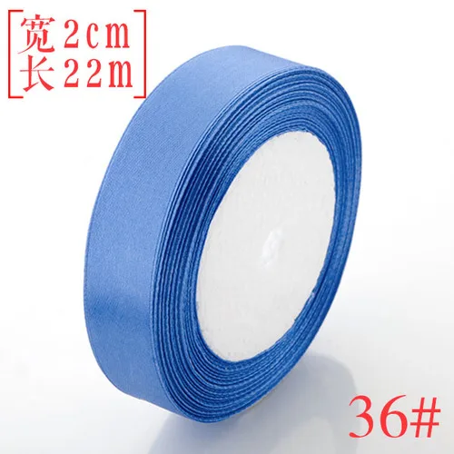 25 Yards/roll) 6/10/15/20/25mm Single Face Satin Ribbon Wholesale Wedding Christmas Gift Box Package Cake Baking Decoration - Color: Diamond blue