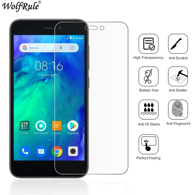 2 piezas de vidrio protector de pantalla Xiaomi Redmi Go vidrio templado Redmi Go HD pel&iacute;cula protectora de tel&eacute;fono ultrafina para Xiaomi Redmi Go vidrio-1