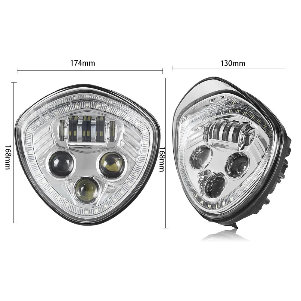 Marloo светодиодный налобный фонарь с белым Halo Angel Eye DRL, светодиодный налобный фонарь для мотоцикла 07-17, круизные машины для езды по пересеченной дороге