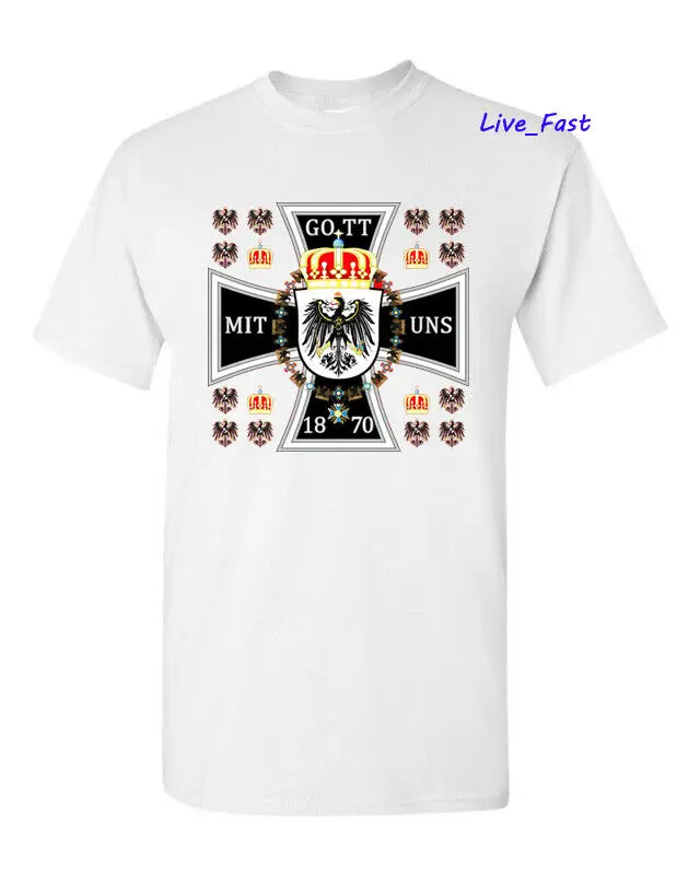 Железный крест GOTT MIT UNS футболка Пруссия Корона Гребень императорская Германия ww1