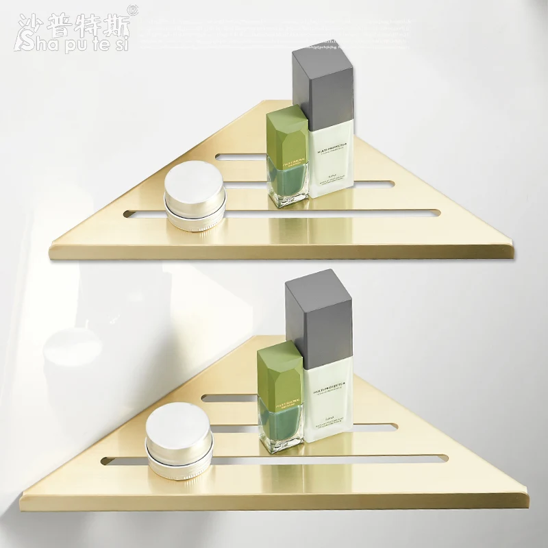 

Bathroom Shelf Shower Caddy Rack Brushed Nickel Wall Hanging Bath Shelves 304 Stainless Steel Bathroom Accessories Set